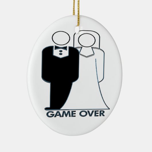 あなたの結婚したな結婚式のオーナメント上のゲーム セラミックオーナメント (右)