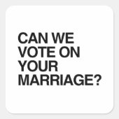 あなたの結婚に投票できるか スクエアシール (正面)