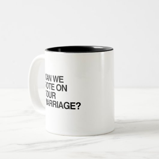あなたの結婚に投票できるか ツートーンマグカップ (正面左)