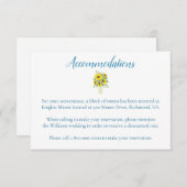 あなたの結婚ホテルの宿泊施設ひまわりテーマ エンクロージャーカード (正面/裏面)