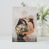 あなたの結婚写真と思い出QRコード サンキューカード (スタンド正面)