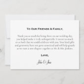 あなたの結婚写真、モダンサンキューカード サンキューカード (裏面)