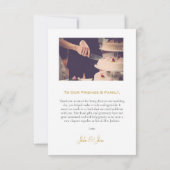 あなたの結婚写真、白い縁どサンキューカード サンキューカード (裏面)