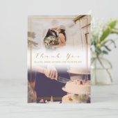 あなたの結婚写真、色あせた効果サンキューカード サンキューカード (スタンド正面)