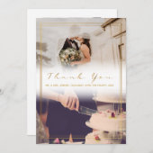あなたの結婚写真、色あせた効果サンキューカード サンキューカード (正面/裏面)