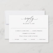 あなたの結婚式にぴったりな洗練されたモダンなRSVPカード 出欠カード (正面)