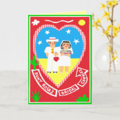 あなたの結婚式のお祝い カード (黄色い花)