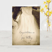 あなたの結婚式のお祝い、雪の服 カード (黄色い花)