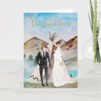 あなたの結婚式のネイティブアメリカンのお祝い カード