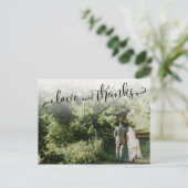 あなたの結婚式の写真、愛と感謝の言葉を追加 ポストカード (スタンド正面)