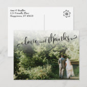 あなたの結婚式の写真、愛と感謝の言葉を追加 ポストカード (正面/裏面)