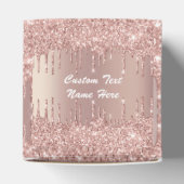 あなたの結婚式の引き出物ボックスバラ金ゴールドグリッタードライブ フェイバーボックス (上部)