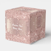 あなたの結婚式の引き出物ボックスバラ金ゴールドグリッタードライブ フェイバーボックス (裏面サイド)