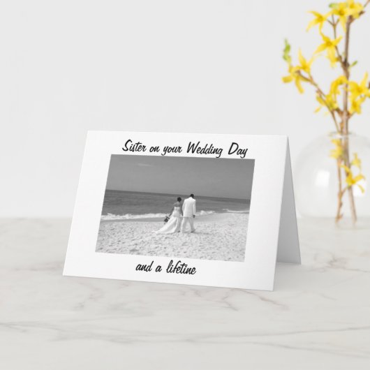 あなたの結婚式の日と永遠の姉妹 カード (黄色い花)
