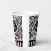 あなたの結婚式の日に紙白黒 紙コップ (右)