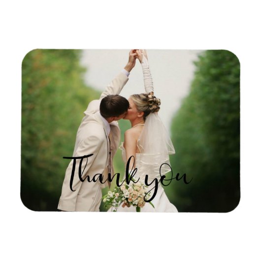 あなたの結婚式当日のフォトサンクスマグネット マグネット (横)