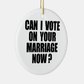 あなたの結婚2のIの投票はできます セラミックオーナメント (右)
