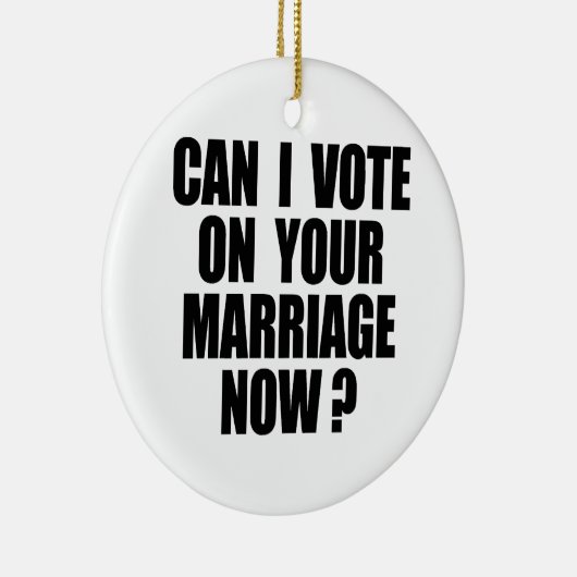 あなたの結婚2のIの投票はできます セラミックオーナメント (右)