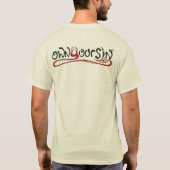 あなたの罪を自認せよ エンヴィー 鮭鮮なプリント Tシャツ (裏面)