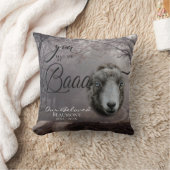 あなたの羊の写真悔やみや弔慰Baaで私を持っていた クッション (ブランケット)