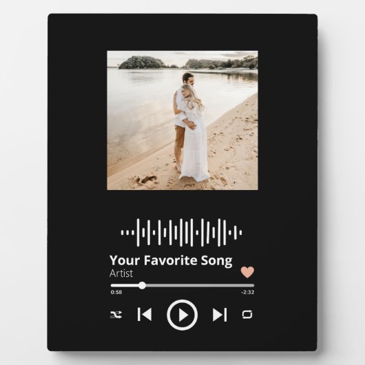 あなたの美しい瞬間とお気に入りの一緒に歌Pla フォトプラーク (正面)
