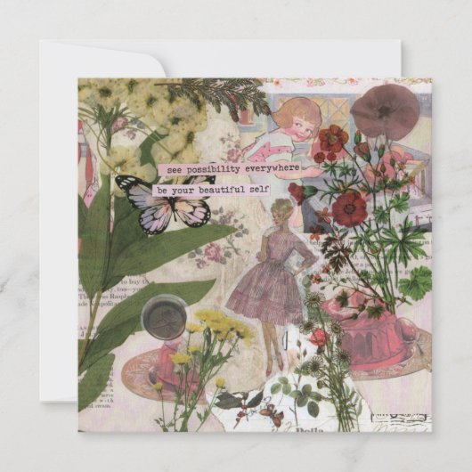 あなたの美しい自己フラットグリーティングカード (正面)