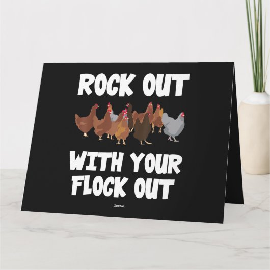 あなたの群れと一緒にロックアウトのチキンおもしろい210 カード (裏面)