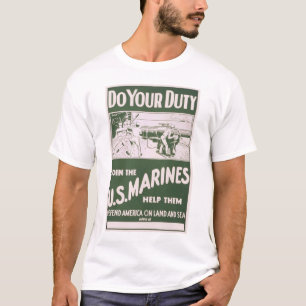 あなたの義務をして下さい-米国の海兵隊員を結合して下さい Tシャツ