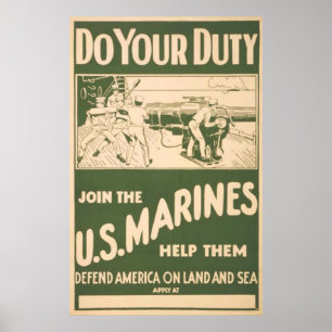 あなたの義務結合します米国の海兵隊員をして下さい ポスター