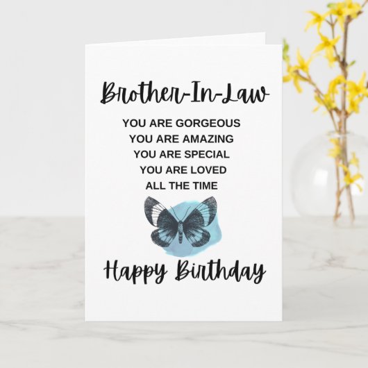 あなたの義理の兄のための素敵な誕生日メッセージ カード (黄色い花)