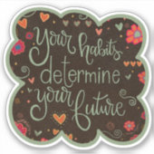 あなたの習慣かわいらしフローラトレンディー シール (正面)