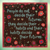 あなたの習慣を決める「インスピリビティ」窓用ステッカー ウィンドウサイン (シート3)