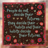 あなたの習慣を決める「インスピリビティ」窓用ステッカー ウィンドウサイン (シート2)