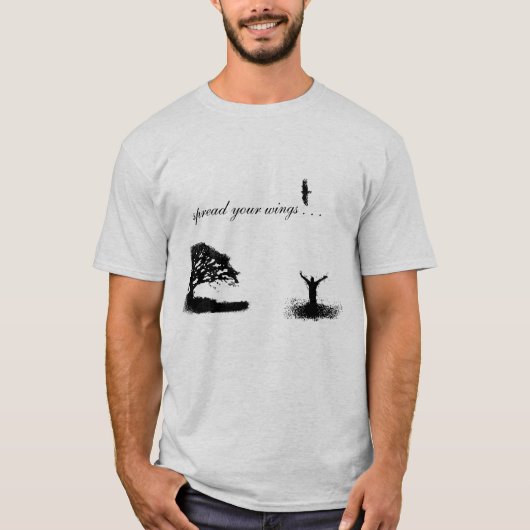 あなたの翼のティーを広げて下さい Tシャツ (正面)