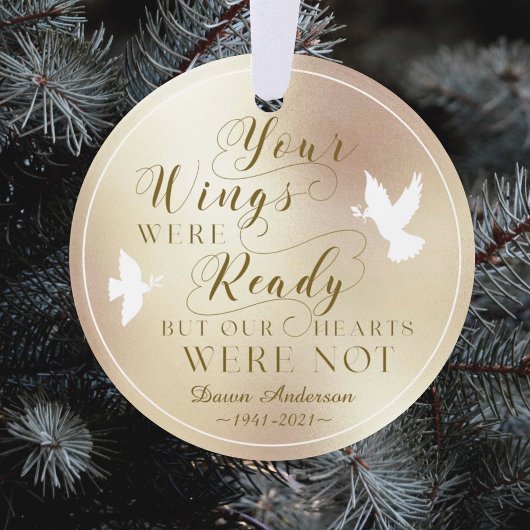 あなたの翼の準備ができて写真記念記念鳩 オーナメント