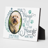 あなたの翼はペット犬の記念撮影の準備ができていた フォトプラーク (側面)