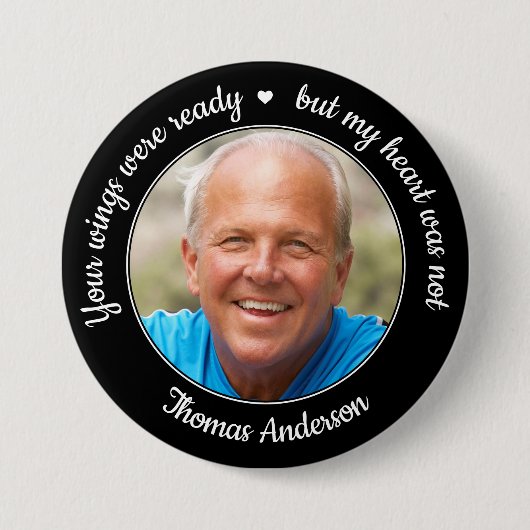 あなたの翼は写真のモダン記念撮影された 缶バッジ (正面)