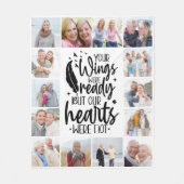 あなたの翼は写真の数々の記念撮影された フリースブランケット (正面)