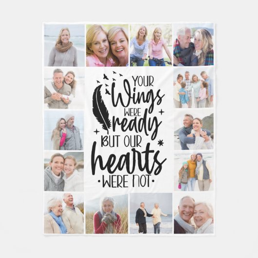 あなたの翼は写真の数々の記念撮影された フリースブランケット (正面)
