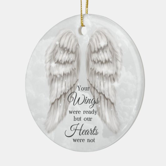 あなたの翼は準備ができていた我々のハートは記念されなかった セラミックオーナメント (左)