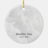 あなたの翼は準備ができていた我々のハートは記念されなかった セラミックオーナメント (裏面)