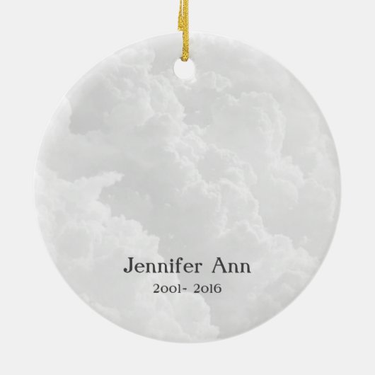 あなたの翼は準備ができていた我々のハートは記念されなかった セラミックオーナメント (裏面)