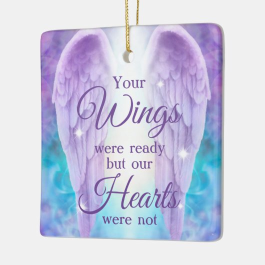 あなたの翼は準備ができていた我々のハートは記念されなかった セラミックオーナメント (左)