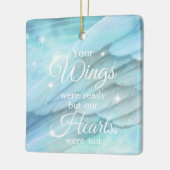 あなたの翼は準備ができていた我々のハートは記念されなかった セラミックオーナメント (左)