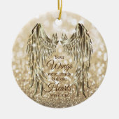 あなたの翼は準備ができていた我々のハートは記念されなかった セラミックオーナメント (正面)