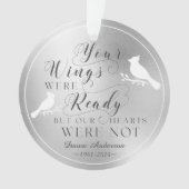 あなたの翼は準備ができてシルバーメモリアル(鳥)ショウジョウコウカンチョウ オーナメント (正面)