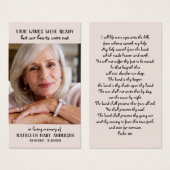 あなたの翼は準備ができてメモリアル祈りの言葉カード (正面&裏面)