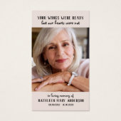 あなたの翼は準備ができてメモリアル祈りの言葉カード (正面)