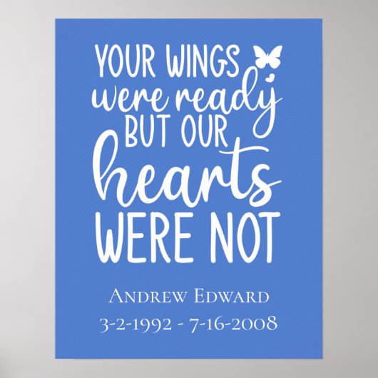 あなたの翼は準備されていたが私たちの心は準備されていなかった ポスター (正面)