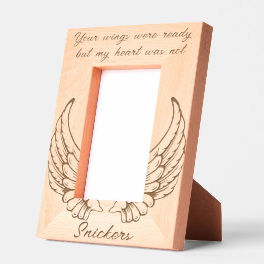 あなたの翼は追悼式に備えていた レーザー彫刻フレーム (左)